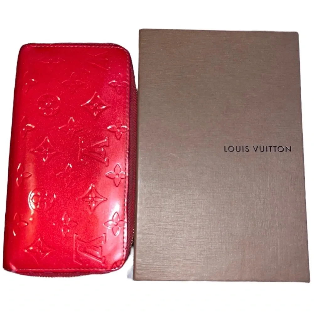 Louis Vuitton Red Embossed Wallet - Picture 1 of 16